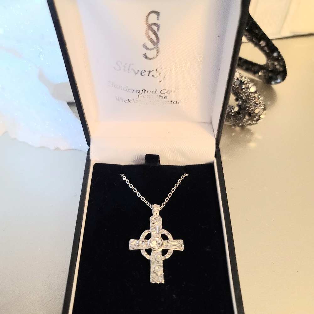 Silver Spirit Celtic Cross Necklace